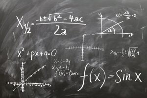 Calculus formula on blackboard