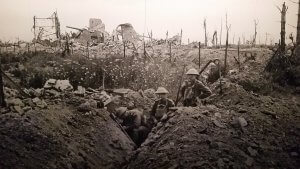 World war I soldiers in trenches