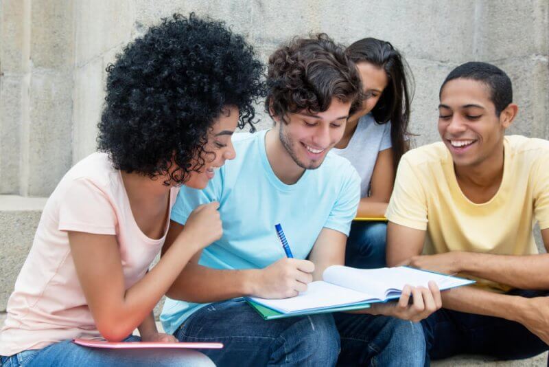 A group of international students