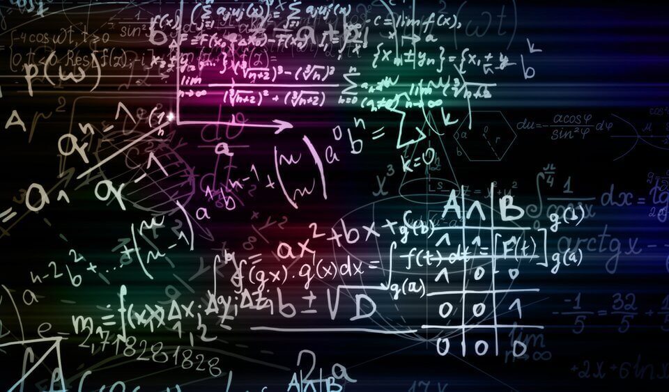 Math formula on blackboard