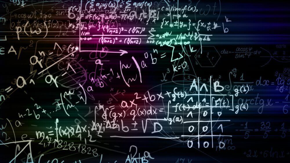 Math formula on blackboard