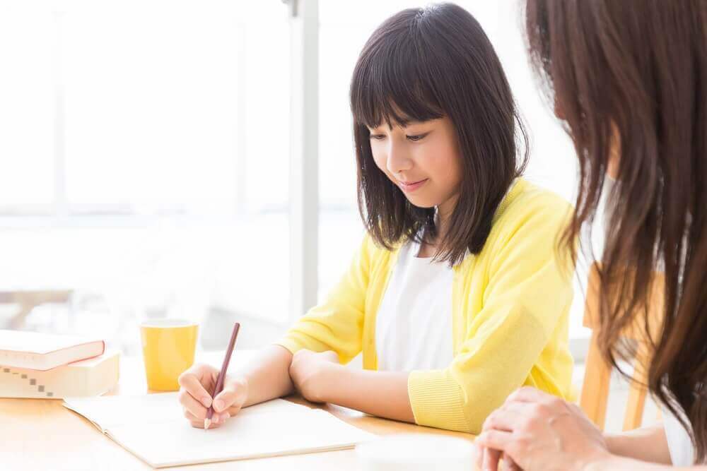 Student having lessons with tutor