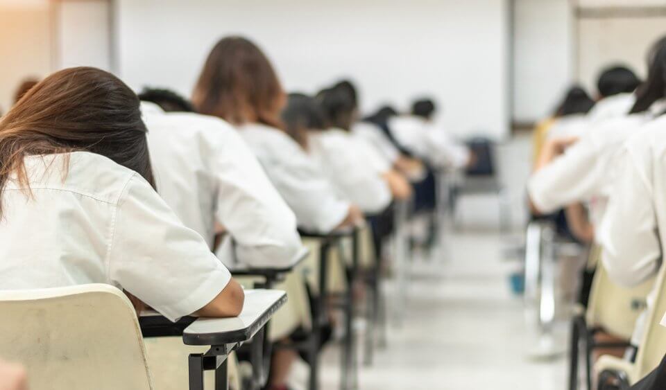Students having PSLE examinations