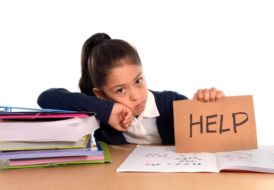 stressed student seeking help