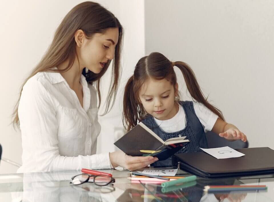 tutor studying home